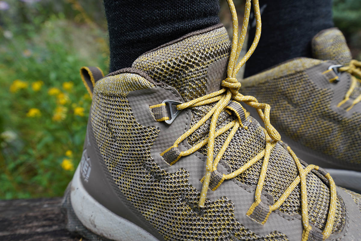 REI Co-op Flash hiking boot (closeup of lacing system)